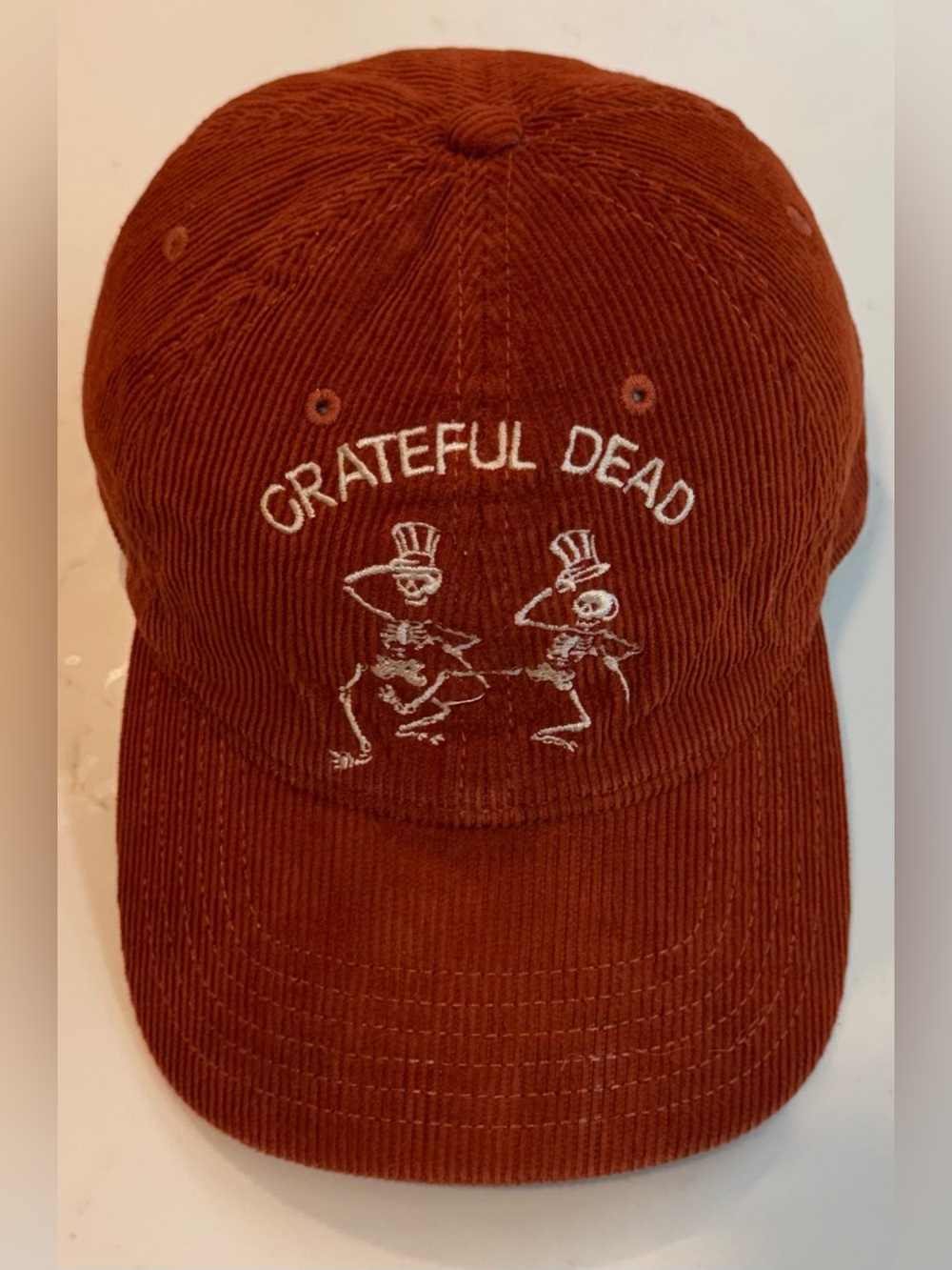 Grateful Dead Corduroy Baseball Cap - Rust Color (New)